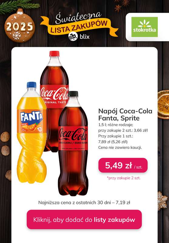 Stokrotka - gazetka promocyjna Świąteczna Lista Zakupów! od poniedziałku 22.12 do soboty 27.12 - strona 9