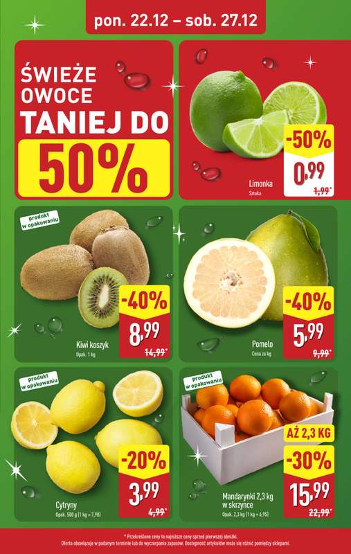 Aldi - gazetka promocyjna Świąteczne owoce i warzywa w super cenach Aldi! od poniedziałku 22.12 do soboty 27.12 - strona 2