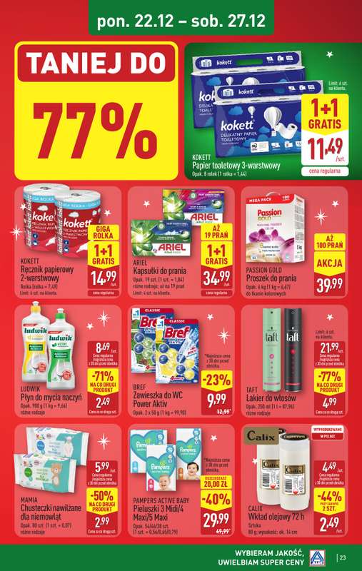 Aldi - gazetka promocyjna Pełny katalog! od poniedziałku 22.12 do soboty 27.12 - strona 23