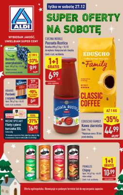 Aldi - gazetka promocyjna Super oferty na sobotę w Aldi! od soboty 27.12 do soboty 27.12