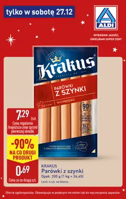 Aldi - gazetka promocyjna Super oferty na sobotę w Aldi! od soboty 27.12 do soboty 27.12 - strona 7