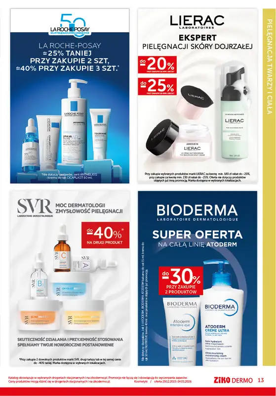 Ziko Dermo - gazetka promocyjna Noworoczny planer pielęgnacyjny od poniedziałku 29.12 do środy 14.01 - strona 13