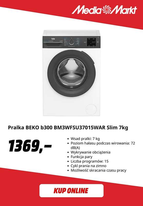 Media Markt - gazetka promocyjna -40% na drugi, tańszy produkt Beko w zestawie od piątku 19.12 do niedzieli 18.01 - strona 5