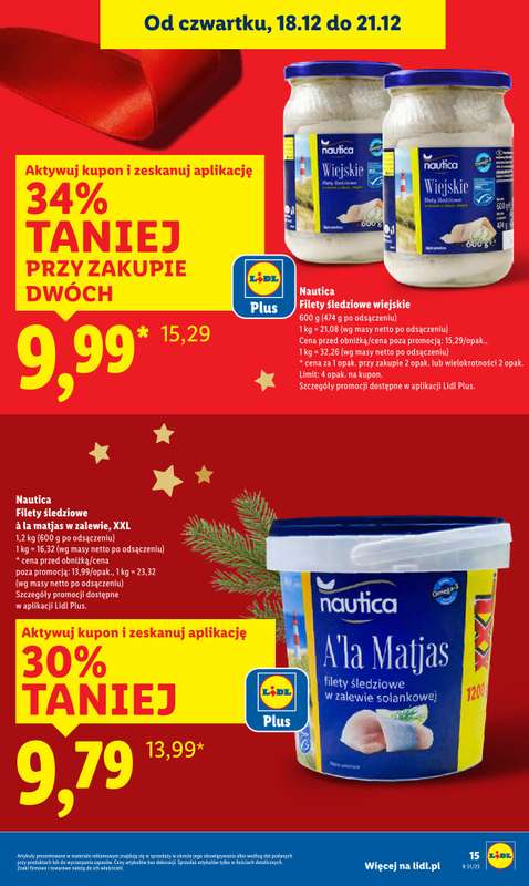Lidl - gazetka promocyjna Oferta od czwartku od czwartku 18.12 do niedzieli 21.12 - strona 15