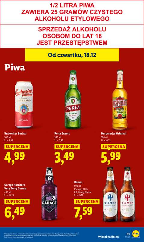 Lidl - gazetka promocyjna Oferta od czwartku od czwartku 18.12 do niedzieli 21.12 - strona 67