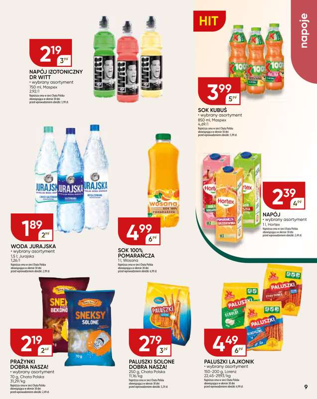 Chata Polska - gazetka promocyjna Gazetka od czwartku 08.01 do środy 14.01 - strona 9