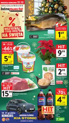 Intermarche - gazetka promocyjna Gazetka od czwartku 18.12 do wtorku 23.12