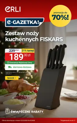ERLI - gazetka promocyjna HITY CENOWE – małe AGD, meble i wyposażenie! od soboty 20.12 do niedzieli 04.01