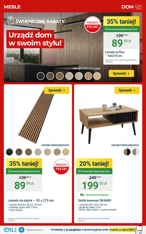 ERLI - gazetka promocyjna HITY CENOWE – małe AGD, meble i wyposażenie! od soboty 20.12 do niedzieli 04.01 - strona 6