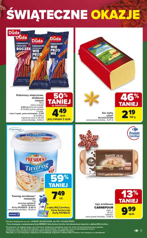 Carrefour - gazetka promocyjna Gazetka Świąteczne okazje od niedzieli od niedzieli 21.12 do wtorku 23.12 - strona 5