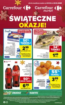 Carrefour - gazetka promocyjna Gazetka Świąteczne okazje od niedzieli od niedzieli 21.12 do wtorku 23.12