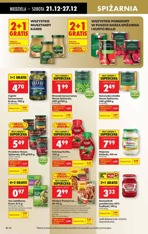Biedronka - gazetka promocyjna Od niedzieli od niedzieli 21.12 do soboty 27.12 - strona 44