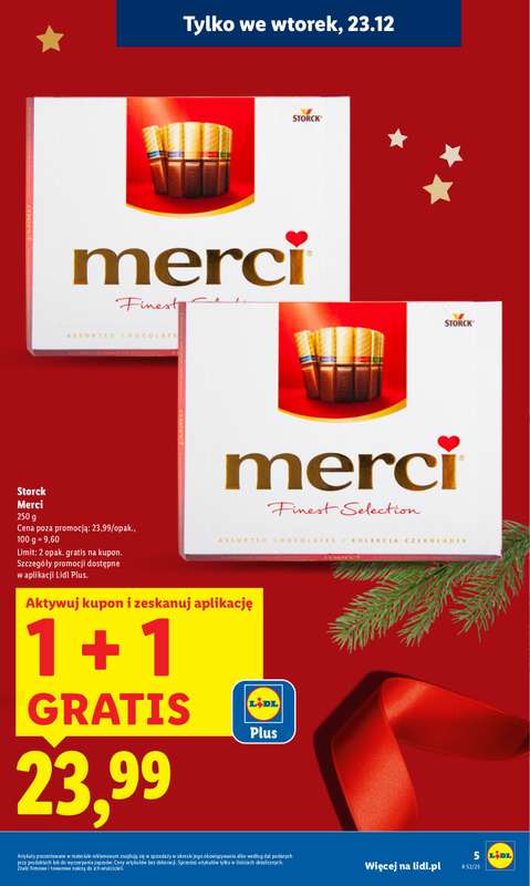 Lidl - gazetka promocyjna Oferta od poniedziałku od poniedziałku 22.12 do wtorku 23.12 - strona 5