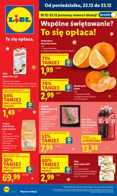 Lidl - gazetka promocyjna Oferta od poniedziałku od poniedziałku 22.12 do wtorku 23.12