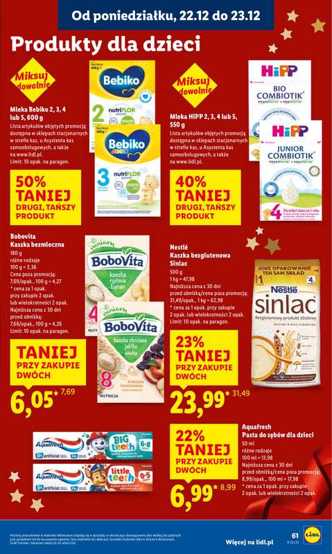 Lidl - gazetka promocyjna Oferta od poniedziałku od poniedziałku 22.12 do wtorku 23.12 - strona 63