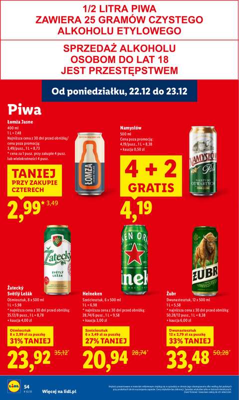 Lidl - gazetka promocyjna Oferta od poniedziałku od poniedziałku 22.12 do wtorku 23.12 - strona 56