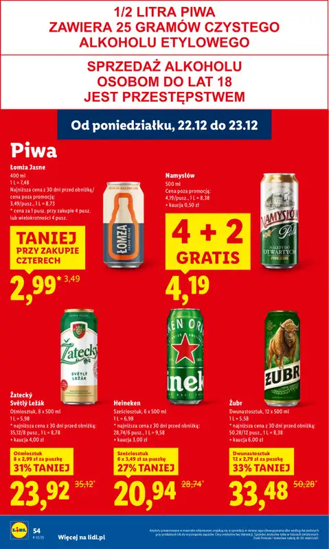 Lidl - gazetka promocyjna Oferta od poniedziałku od poniedziałku 22.12 do wtorku 23.12 - strona 56