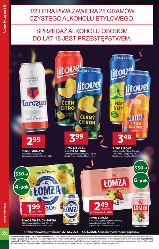 Stokrotka - gazetka promocyjna Gazetka Supermarket od poniedziałku 22.12 do niedzieli 28.12 - strona 28