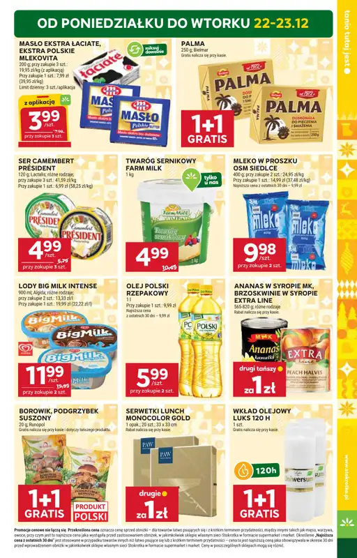 Stokrotka - gazetka promocyjna Gazetka Supermarket od poniedziałku 22.12 do niedzieli 28.12 - strona 5