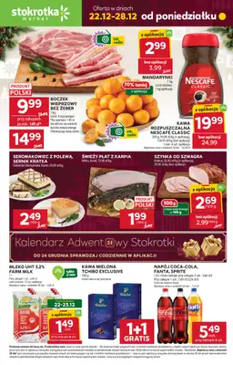 Stokrotka - gazetka promocyjna Gazetka Market od poniedziałku 22.12 do niedzieli 28.12