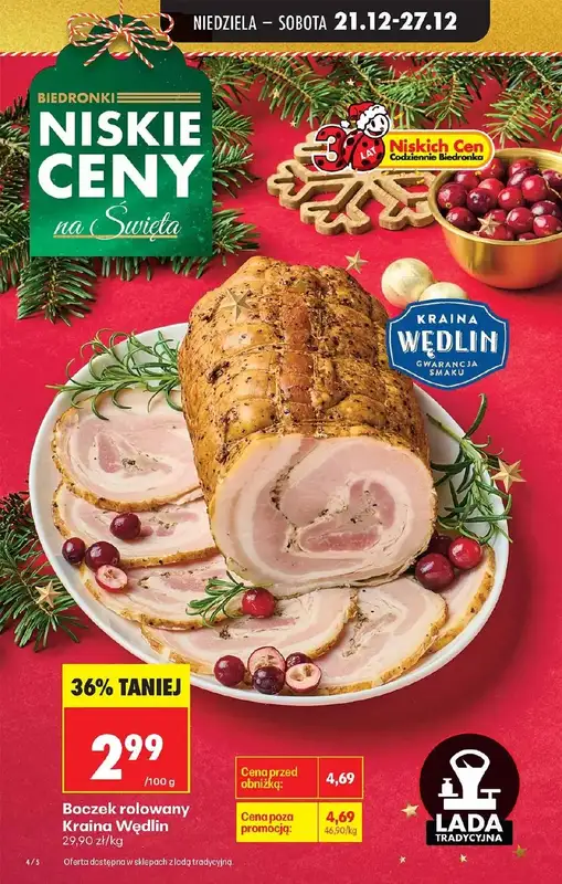 Biedronka - gazetka promocyjna Od niedzieli, Z ladą tradycyjną od niedzieli 21.12 do soboty 27.12 - strona 4