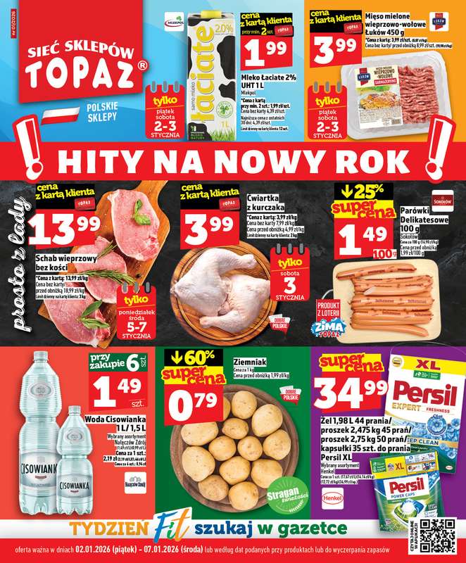 TOPAZ - gazetka promocyjna Gazetka od piątku 02.01 do środy 07.01