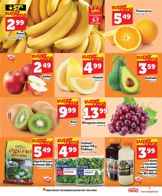 TOPAZ - gazetka promocyjna Gazetka od piątku 02.01 do środy 07.01 - strona 7