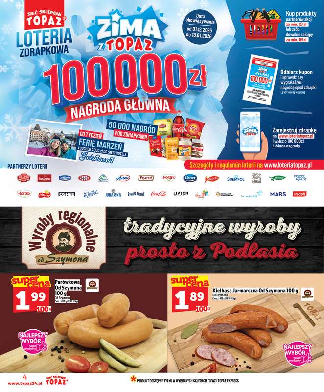 TOPAZ - gazetka promocyjna Gazetka od piątku 02.01 do środy 07.01 - strona 4
