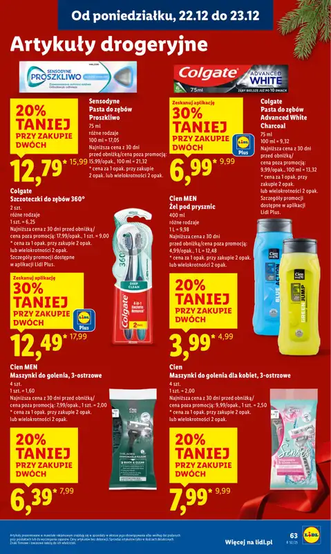 Lidl - gazetka promocyjna Oferta od poniedziałku od poniedziałku 22.12 do wtorku 23.12 - strona 65
