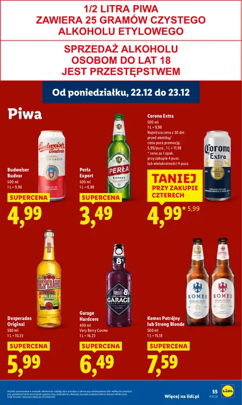 Lidl - gazetka promocyjna Oferta od poniedziałku od poniedziałku 22.12 do wtorku 23.12 - strona 57