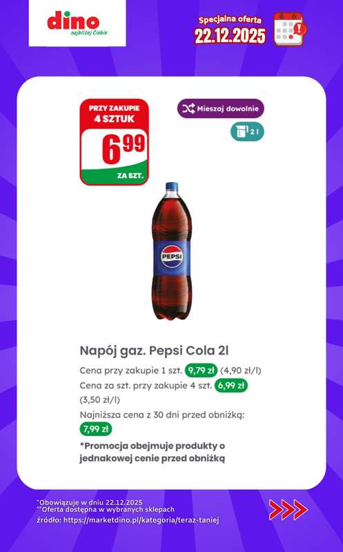 Dino - gazetka promocyjna Specjalna oferta na 22.12.2025 - promocje spoza gazetki od poniedziałku 22.12 do poniedziałku 22.12 - strona 3
