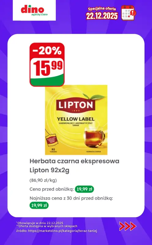 Dino - gazetka promocyjna Specjalna oferta na 22.12.2025 - promocje spoza gazetki od poniedziałku 22.12 do poniedziałku 22.12 - strona 7