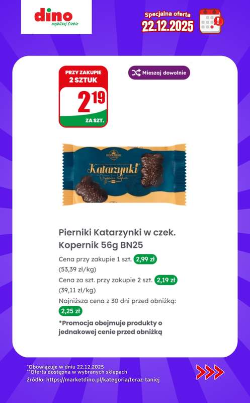 Dino - gazetka promocyjna Specjalna oferta na 22.12.2025 - promocje spoza gazetki od poniedziałku 22.12 do poniedziałku 22.12 - strona 10