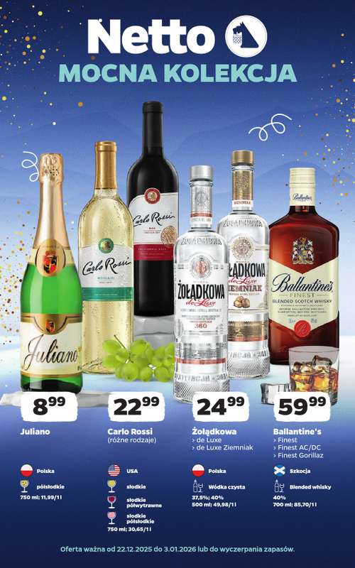 Netto - gazetka promocyjna Mocna kolekcja od poniedziałku 22.12 do soboty 03.01