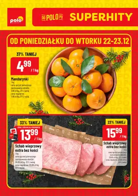 POLOmarket - gazetka promocyjna Super hity od poniedziałku 22.12 do wtorku 23.12