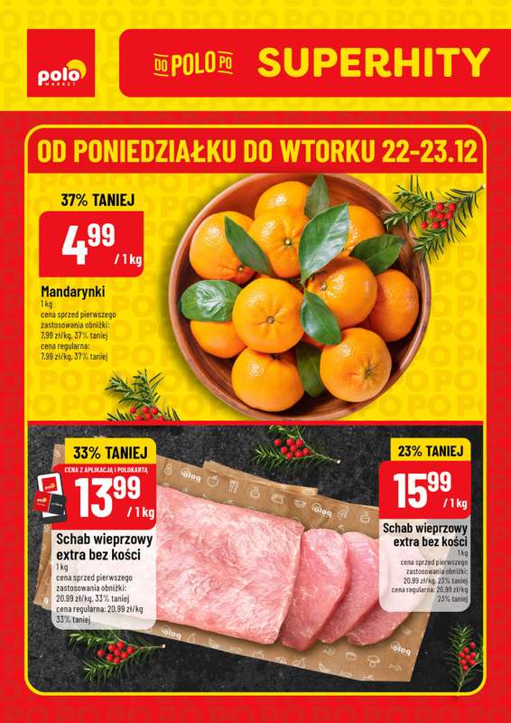 POLOmarket - gazetka promocyjna Super hity od poniedziałku 22.12 do wtorku 23.12