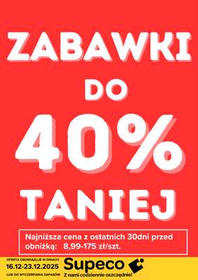 Supeco - gazetka promocyjna Zabawki od poniedziałku 22.12 do wtorku 23.12