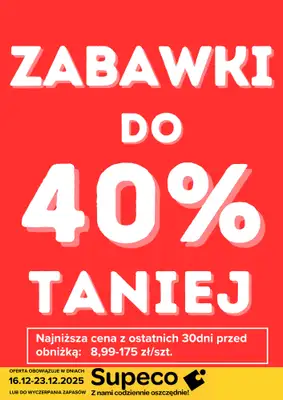 Supeco - gazetka promocyjna Zabawki od poniedziałku 22.12 do wtorku 23.12