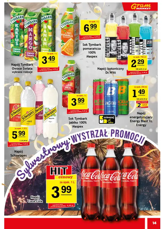 Gram Market - gazetka promocyjna Gazetka od poniedziałku 29.12 do poniedziałku 05.01 - strona 14