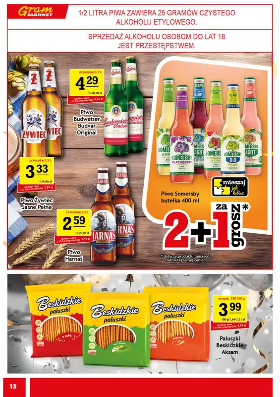 Gram Market - gazetka promocyjna Gazetka od poniedziałku 29.12 do poniedziałku 05.01 - strona 13
