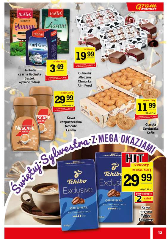 Gram Market - gazetka promocyjna Gazetka od poniedziałku 29.12 do poniedziałku 05.01 - strona 12