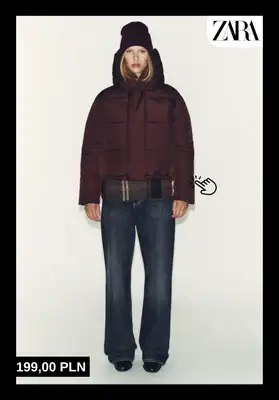 Zara - gazetka promocyjna Ciepłe kurtki puchowe dla niej od poniedziałku 22.12  - strona 2