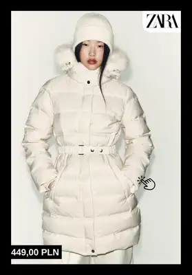Zara - gazetka promocyjna Ciepłe kurtki puchowe dla niej od poniedziałku 22.12  - strona 8