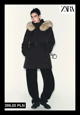 Zara - gazetka promocyjna Ciepłe kurtki puchowe dla niej od poniedziałku 22.12  - strona 5