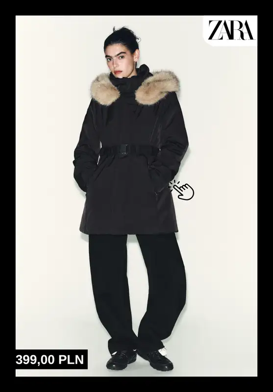Zara - gazetka promocyjna Ciepłe kurtki puchowe dla niej od poniedziałku 22.12  - strona 5