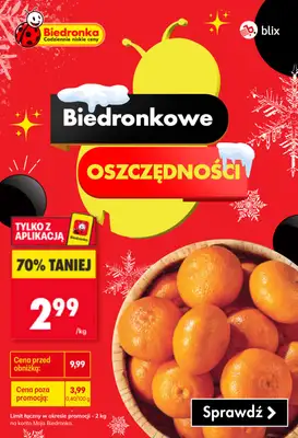 Biedronka - gazetka promocyjna Biedronkowe oszczędności od poniedziałku 22.12 do soboty 27.12