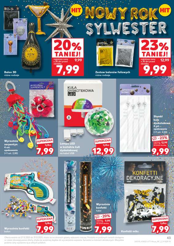 Kaufland - gazetka promocyjna Oferta Kaufland od soboty 27.12 do środy 31.12 - strona 43