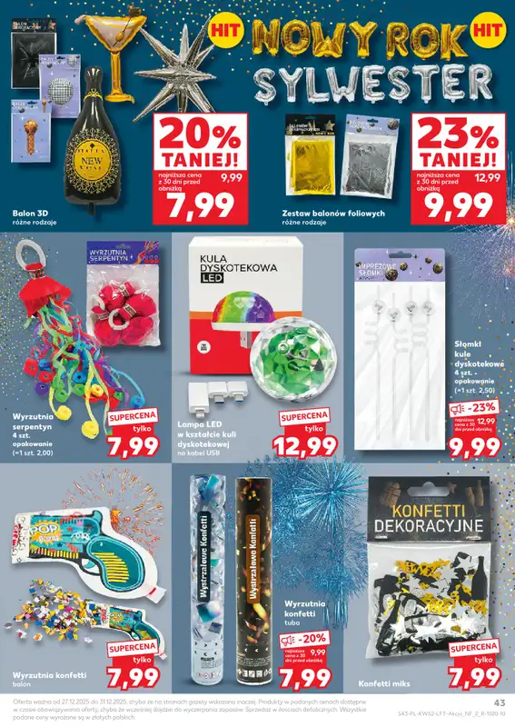 Kaufland - gazetka promocyjna Oferta Kaufland od soboty 27.12 do środy 31.12 - strona 43