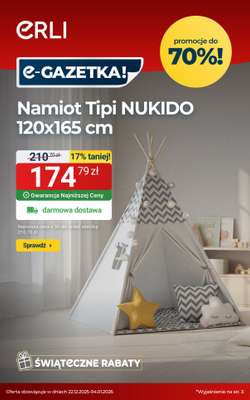 ERLI - gazetka promocyjna Zabawki i elektronika taniej! od poniedziałku 22.12 do niedzieli 04.01