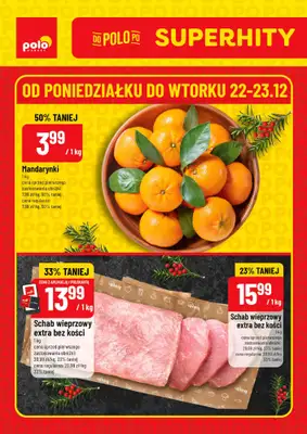 POLOmarket - gazetka promocyjna Super hity od poniedziałku 22.12 do wtorku 23.12